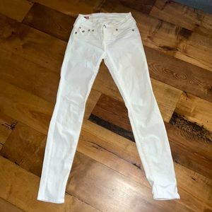 True Religion White denim jeans